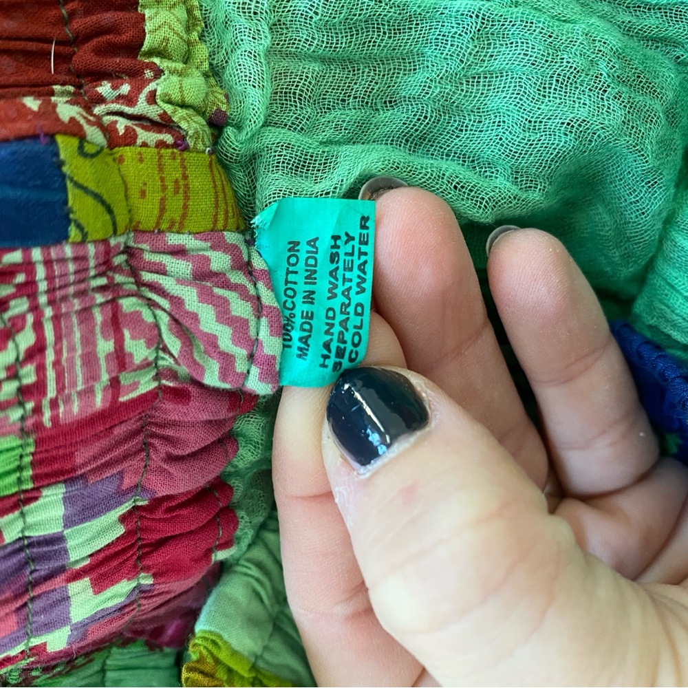 Yoga Peace Pants - Patchwork Multicolor Joggers - image 8